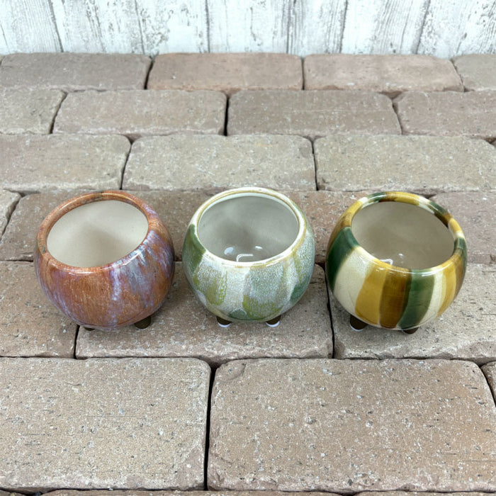 丸鉢　淡緑　直径15cm セラアート平鉢(陶器風プラ鉢丸鉢)-15号-黒(直径φ約15cmで一般的な5号